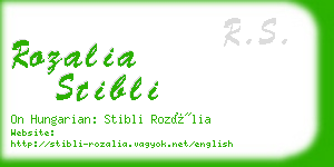 rozalia stibli business card